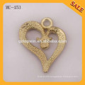 MC453 Heart shape custom designer garment metal hang tag